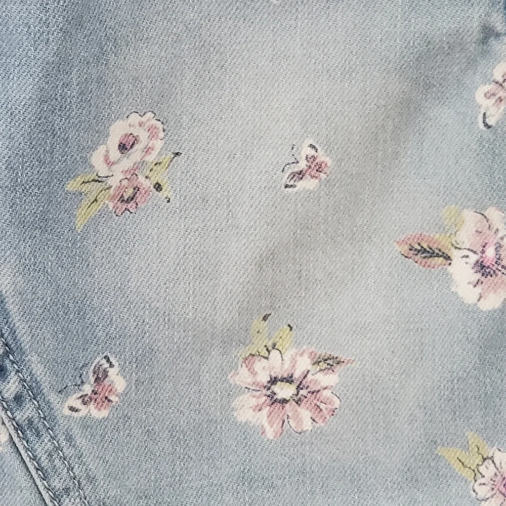 OshKosh B'gosh Light Blue Floral Overalls Jumper Skirt Size 5T